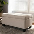 thumbnail image 2 of Bowery Hill Upholstered Storage Ottoman Bench in Beige, 2 of 11