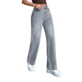 thumbnail image 3 of RotHome Women Jeans Baggy Jeans Women Wide Leg Jeans for Women High Waisted Stretchy Straight Leg Denim Pants with Pockets Loose Fit Comfortable Everyday Wear Casual Bottoms, 3 of 10