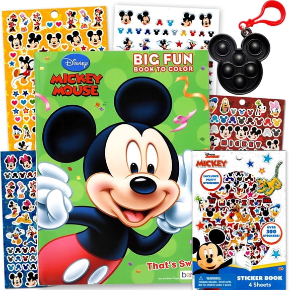 Disney Mickey Mouse Activity Book and Sticker Set for Kids