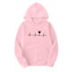 thumbnail image 1 of Sudadera con cremallera Gibobby para mujer manga larga estampado electrograma casual capucha Rosa L, 1 of 2