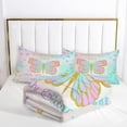 thumbnail image 5 of Gold Butterfly Comforter Sets Full Size All Season Bed Set Rainbow Color Bedding Sets Colorful Butterfly Bedding Quilt for Kids Teen Girls 1 Comforter+ 2 Pillowcases, 5 of 14