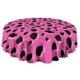 thumbnail image 5 of 60 Inch Round Lace Tablecloth Water Resistant Washable, Leopard Animal Print, 5 of 5