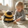 thumbnail image 2 of Cute Black  Bee Plush Pillow, Kawaii Plushies Bee Stuffed Toy, Kitten Plushies with Honeybee Outfit Costume, Soft Squishy Bee Gift for Girls & Kids (7.1 Inch), 2 of 12