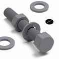 thumbnail image 2 of 5 x Hexagon Head Screws Grey PVC Plastic nuts and bolts, oxidation resistant, weather resistant, strong, UPVC, M16 x 100mm, (5/8 x 3 15/16 in), 2 of 12