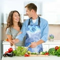 thumbnail image 6 of White Wolf Roses with Blue Flame Apron Set with Oven Mitts Pot Holders Set of 5 Kitchen Stuff Accessories, 6 of 6