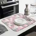thumbnail image 3 of Pioneer Flower Floral Print Pattern Kitchen Dish Drying Mat 1 Pack, Ultra Absorbent Microfiber Drainer Mat, 16"x18", 3 of 6