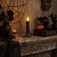 thumbnail image 2 of Battery Operated Window Candles, LED Taper Candlesticks with Flickering Flame & Holder, Flameless Christmas Halloween Decor, 2 Pack Cordless Electric Candles for Home, 2 of 4
