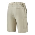 thumbnail image 3 of Tyhengta Men's Hiking Cargo Shorts Lightweight Outdoor Work Shorts for Men Travel Golf Camping Casual with 3 Zipper Pockets light khaki L, 3 of 9