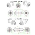 thumbnail image 4 of Bujes de freno de disco de bicicleta de montaña delanteros traseros 11 velocidades 100mm 135mm 32 / 36H rodamiento de bolas de liberación rápida para Negro 36 Agujeros Macarena bujes de bicicleta de montaña, 4 of 7