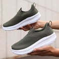 thumbnail image 4 of Men's Wide Toe Box Slip-On Walking Shoes Breathable Mesh Comfort Sneakers, 4 of 9