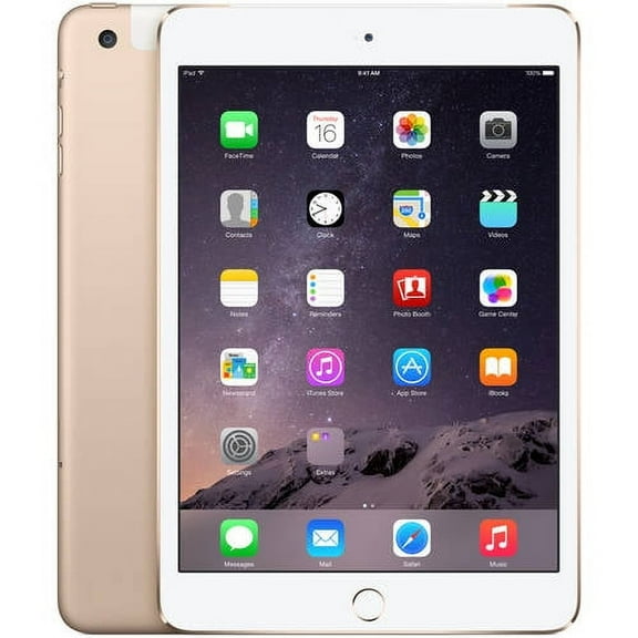 Pre-Owned Apple iPad mini 3 16GB Wi-Fi Cellular, Gold, Used