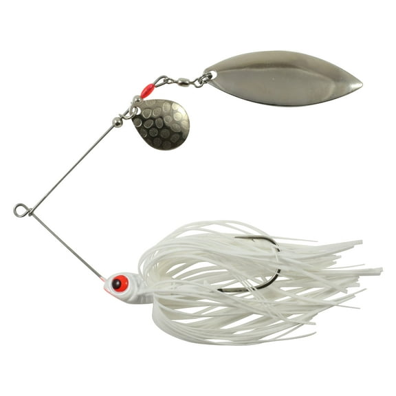 Northland Reed-Runner Classic Tandem Spinnerbait 1/4oz White Shad Nickel