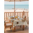 thumbnail image 2 of Outdoor Tablecloth with Umbrella Hole for Patio/Picnic/Party/Camping, Brown Rustic Flower Waterproof Table Cloth Rectangle Table Cover Washable, Watercolor Floral Leaves Retro Botanical (52"x 70"), 2 of 9