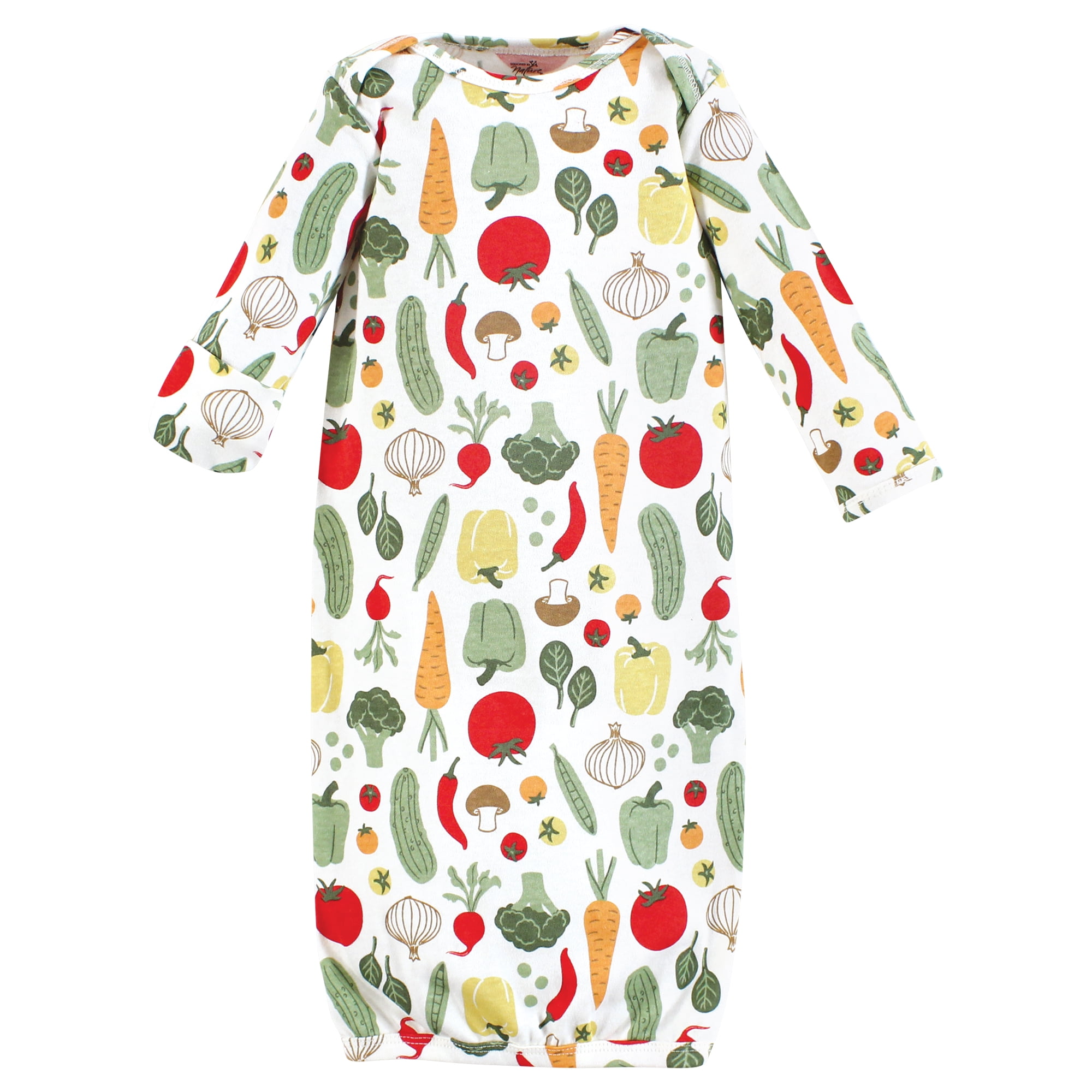 Touched by Nature Unisex Baby Organic Cotton Gowns, Farmers Market, Preemie-Newborn
