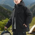 thumbnail image 7 of MexChoioe Big Kids Hooded Warm Anorak Jacket Outdoor Zip Up Pockets Outerwear Fall Winter Lightweight Wind Resistant Windproof Casual Daily Winter Coat for Teens, 7 of 7