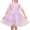 Purple Lace Floral, variant on Flower Girls Dress Purple Floral Lace Ruffle Sleeve Formal Party Wedding Elegant Tulle Mesh 5 Years