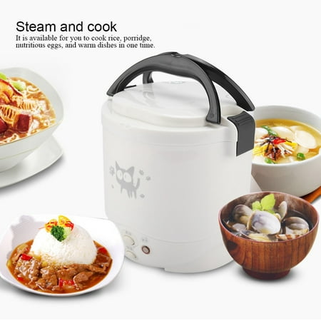 

Electric Rice Cooker For Cars Electric Food Steamer 12V 100W 1L Electric Portable Multifunctional Rice Cooker Food Steamer For Cars