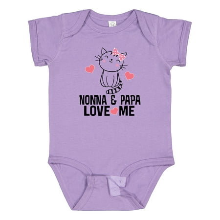 

Inktastic Nonna and Papa Love Me Grandchild Kitty Gift Baby Girl Bodysuit