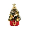 thumbnail image 2 of Hwkond Artificial Christmas Tree 17.72/23.62 Inch Lighted Mini Christmas Tree Small Desktop Christmas Tree With 20 LED Cones And Christmas Ball Decorations, 2 of 6