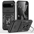 thumbnail image 1 of MISSUNNY for Google Pixel 9 Case 360°Kickstand Ring Holder with Slide Camera Cover,Heavy Duty Protective Shockproof Phone Back Military Grade Protective Cover for Pixel 9 Pro Black, 1 of 4