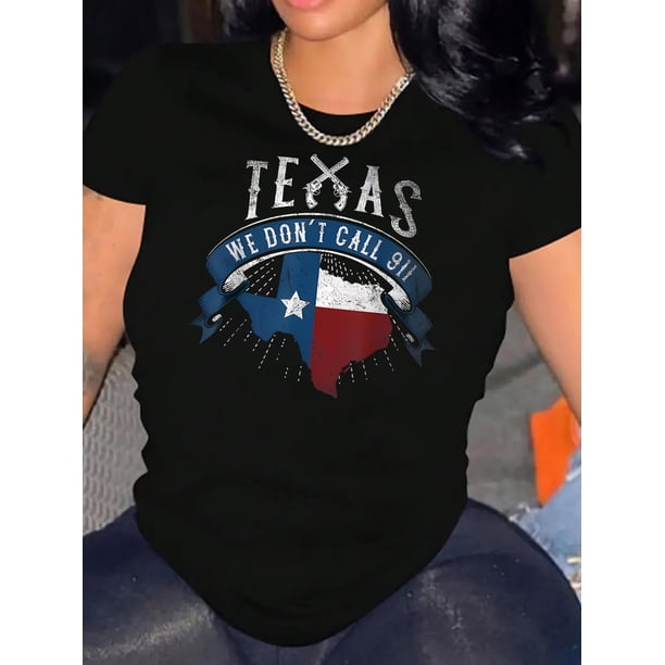 Camiseta básica para mujer veranoWomen's Casual Crew Neck T-Shirt with Unique 'We Don't Call It' Graphic - Soft Polyester Blend, Stretchy & Machine Washable, Perfect for SummerFather's Day, Mother's