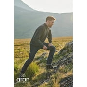 Aran Mens Merino Wool 1/4 Zipper Sweater Irish Traditional Cable Knitted Pullover Made in Ireland