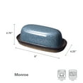 thumbnail image 2 of Pfaltzgraff Monroe Stoneware Covered Butter Dish Blue, 2 of 3