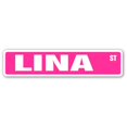 thumbnail image 1 of SignMission D-9-SS-LINA 2 x 9 in. Childrens Name Room Street Sign Decal - Lina, 1 of 1