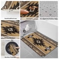 thumbnail image 6 of Brown Southwest Bath Mat 3 Piece Bathroom Rug Set, Boho Aztec Ethnic Abstract Geometric Non Slip Bath Rug Contour Mat and Toilet Lid Cover, Absorbent Shower Mats Soft Bath Rugs and Mats Sets, 6 of 8