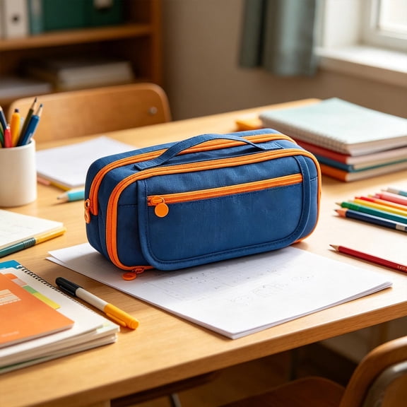 Back to School Supplies Under 1 Pencil Case Aesthetic Zipper Pencil Bag Big Capacity Pencil Pouch for Teen Girls Boys and Adults #826
