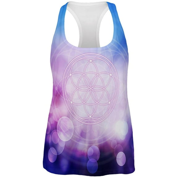 Sacred Geometry Seed of Life All Over Womens Work Out Tank Top Multi 2XL