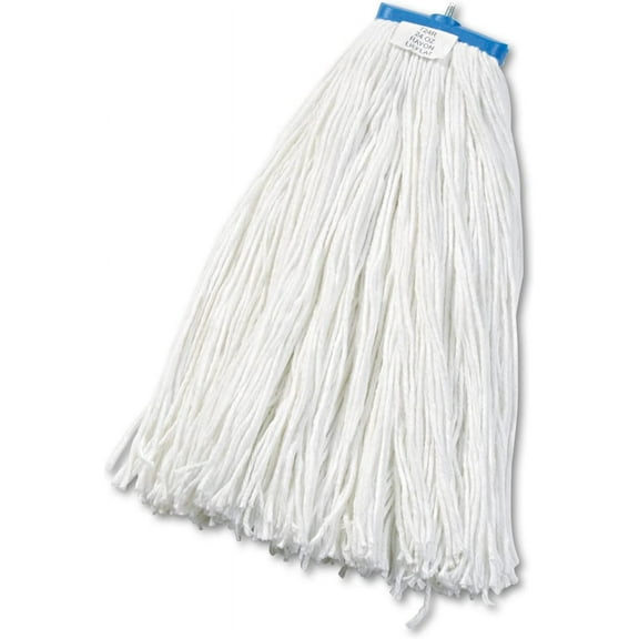 724REA Cut-End Lie-Flat Wet Mop Head, Rayon, 24oz, White