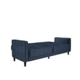 DHP Pin Tufted Transitional Futon, Blue Velvet