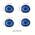 thumbnail image 5 of 4pcs Ceramic Plates, Cat Eye Blue Nordic Style Ceramic Food Dish Plate, Dinner Plate, Household Pottery Irregular Dish, Salad Plate, For Home Kitchen Restaurant, Dinnerware Accessories, 5 of 8