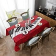 thumbnail image 5 of Piano Keys Music Note Red Table Cloth Waterproof Dining Tablecloth for Table Kitchen Decorative Coffee Cuisine Party Table Cover, 5 of 7