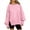 Light Pink, variant on IDOPIP Womens Oversized Crewneck Sweatshirts Long Sleeve Side Slits Pullover Tops 2024 Fall Clothes