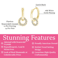 thumbnail image 3 of Cate & Chloe Nala 18k Yellow Gold Plated 14mm Hoop Earrings with Swarovski Crystals Gift for Women, 3 of 10