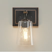 Better Homes & Gardens Modern Wall Scone Vanity Light, Bronze Metal Glass Shades, Bulb Not Included