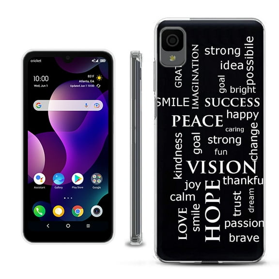 Slim-Fit Gel TPU Phone Case for TCL 30Z / 30 Z / 30 LE, by OneToughShield ® - Positive Words