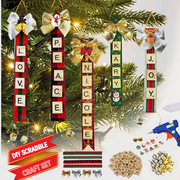 CHEERIN DIY Christmas Ornaments - Scrabble Tiles for Crafts and Stocking Name Tags - Personalized Christmas Ornaments Tree Decorations