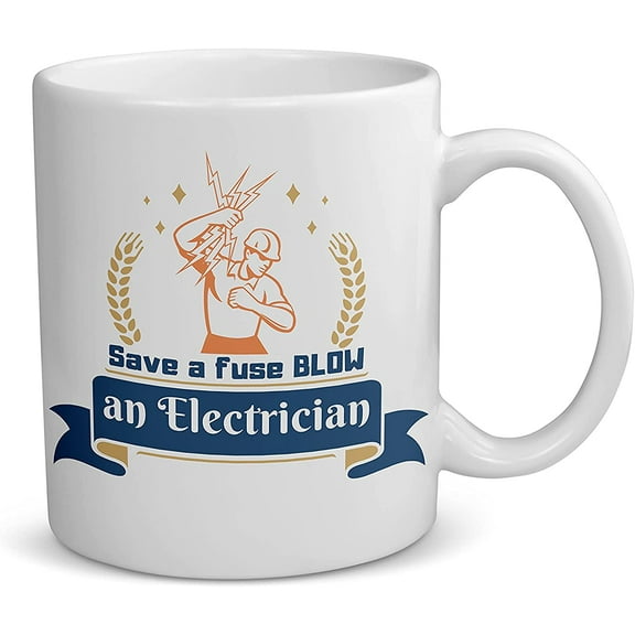 Electrician Coffee Mug, Funny Electrician Gifts, Journeyman Electrical worker Present, 11oz