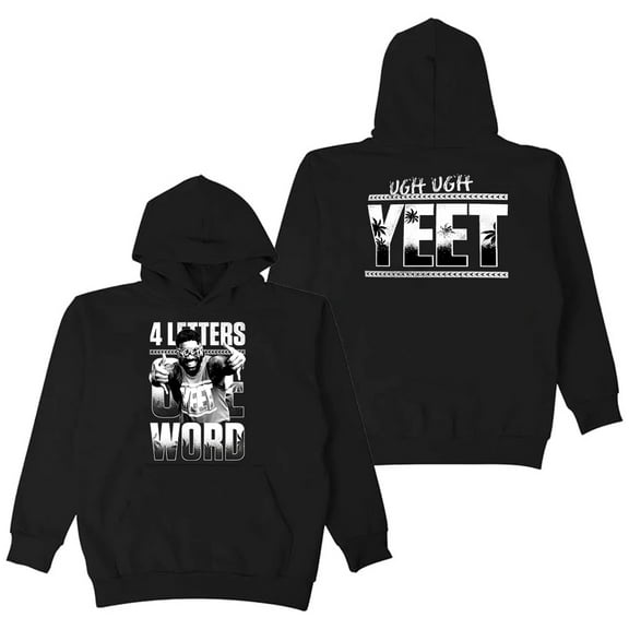 Jey Uso Four Letters One Word Yeet Hoodie Long Sleeve Streetwear Women Men Hooded Sweatshirts