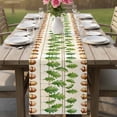 thumbnail image 4 of Summer Botanical Table Runner 72 Inches, Acorn Spring Plant Leaves Ombre Bed Runner Dresser Scarves Tabletop for Indoor Outdoor Parties/Ceremony/Banquet, 18" x 72", 4 of 9
