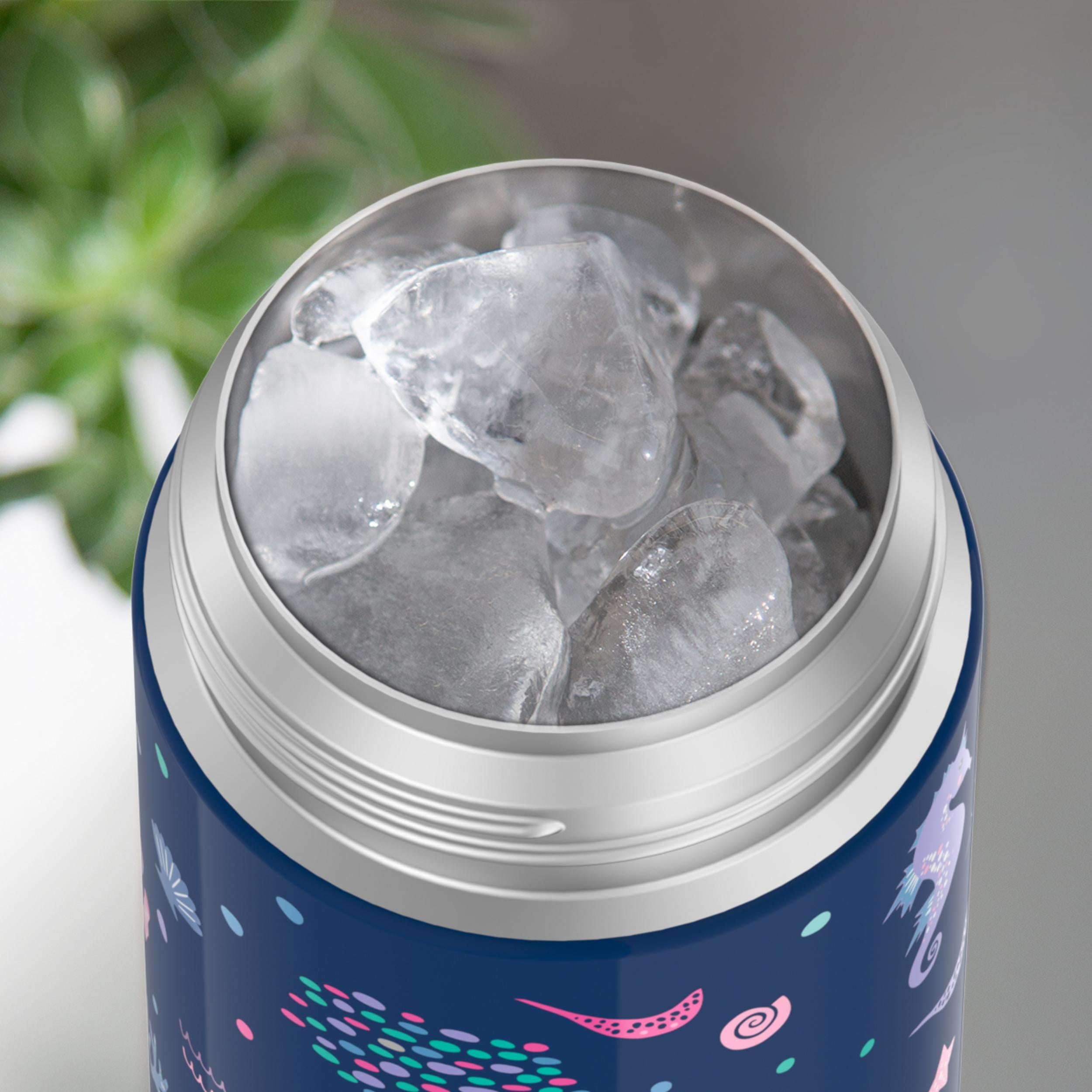Thermos Stainless Steel Funtainer Water Bottle with Straw, Sealife, 12 Fluid Ounces