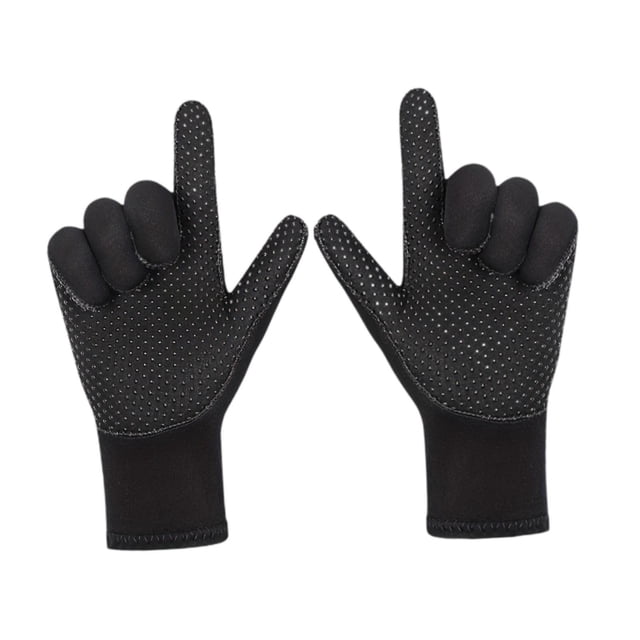 Guantes de buceo Guantes de neopreno 3 mm Mantenga la protección cálida de los cinco dedos para la pesca submarina de la pesca Surf Mujeres Esquiando L