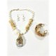 thumbnail image 4 of 3pcs / set Boho cristal colgante collar pendientes pulsera conjunto joyería colorblock para fiestas bodas festivales regalo elegante, 4 of 4