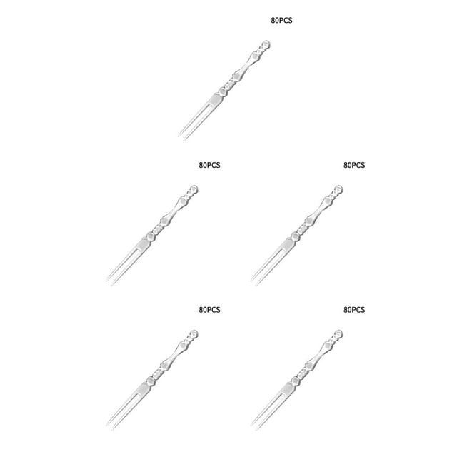 Tenedor para pastel Injueey 80 piezas palillos de comida de un solo uso postre horneado Transparente