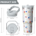 thumbnail image 6 of Modern 30oz Handheld Travel Tumbler with Handle – Double Wall Stainless Steel Insulated Cup, Flip Straw Lid, Leak-Proof & BPA-Free for Hot and Cold Drinks – Durable Coffee & Juice Mug White, 6 of 7