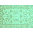 thumbnail image 1 of Ahgly Company Indoor Rectangle Oriental Turquoise Blue Modern Area Rugs, 2' x 3', 1 of 4