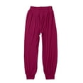 thumbnail image 1 of Sedceaty Women's Bloomers Solid Color Elastic Band Loose Comfortable Breathable Yoga Wide Leg Pants, 1 of 5